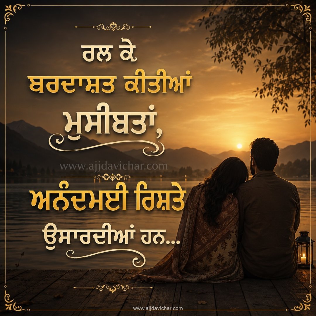 Ral ke bardaasht keetiyan museebatan, anandmayi rishte usaardiyan han.